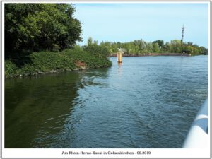 Der Rhein-Herne-Kanal bei Gelsenkirchen im September 2019