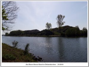 Der Rhein-Herne-Kanal bei Gelsenkirchen im April 2019
