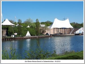 Der Rhein-Herne-Kanal bei Gelsenkirchen im April 2019