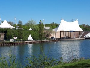 Der Rhein-Herne-Kanal bei Gelsenkirchen im April 2019