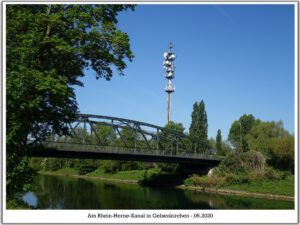 Der Rhein-Herne-Kanal bei Gelsenkirchen im Mai 2020