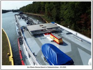 Der Rhein-Herne-Kanal bei Gelsenkirchen im September 2020