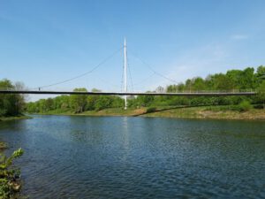 Der Rhein-Herne-Kanal bei Gelsenkirchen im April 2019