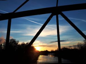 Der Rhein-Herne-Kanal bei Gelsenkirchen im November 2020