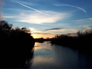 Der Rhein-Herne-Kanal bei Gelsenkirchen im November 2020