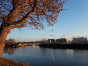 Der Rhein-Herne-Kanal bei Gelsenkirchen im November 2020