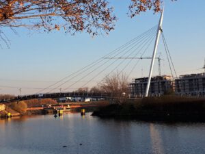 Der Rhein-Herne-Kanal bei Gelsenkirchen im November 2020