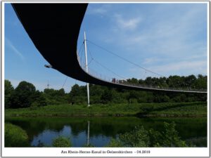 Der Rhein-Herne-Kanal bei Gelsenkirchen im April 2019