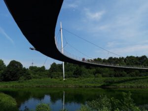 Der Rhein-Herne-Kanal bei Gelsenkirchen im April 2019