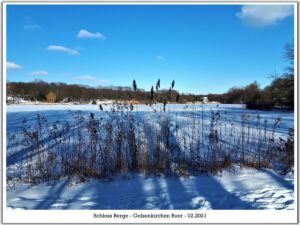 Winter im Schloss Berge in Gelsenkirchen Buer im Februar 2021