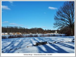 Winter im Schloss Berge in Gelsenkirchen Buer im Februar 2021