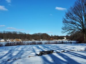 Winter im Schloss Berge in Gelsenkirchen Buer im Februar 2021