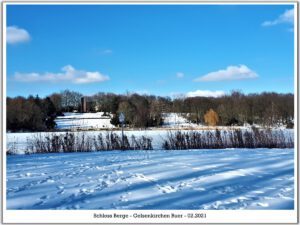 Winter im Schloss Berge in Gelsenkirchen Buer im Februar 2021