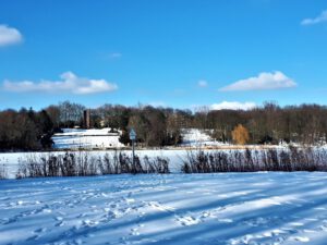 Winter im Schloss Berge in Gelsenkirchen Buer im Februar 2021
