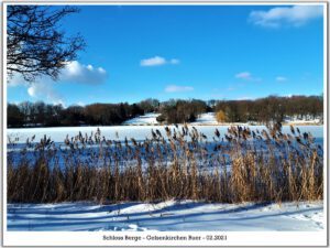 Winter im Schloss Berge in Gelsenkirchen Buer im Februar 2021