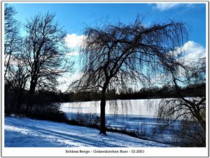 Winter im Schloss Berge in Gelsenkirchen Buer im Februar 2021