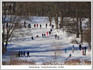 Winter im Schloss Berge in Gelsenkirchen Buer im Februar 2021