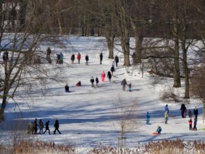 Winter im Schloss Berge in Gelsenkirchen Buer im Februar 2021