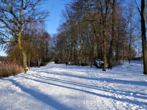 Winter im Schloss Berge in Gelsenkirchen Buer im Februar 2021