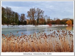 Winter im Schloss Berge in Gelsenkirchen Buer im Februar 2021