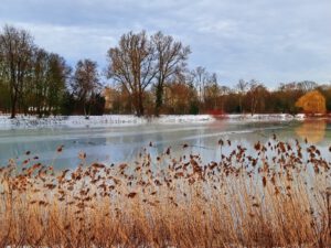 Winter im Schloss Berge in Gelsenkirchen Buer im Februar 2021