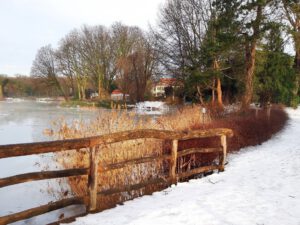 Winter im Schloss Berge in Gelsenkirchen Buer im Februar 2021