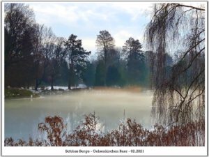 Winter im Schloss Berge in Gelsenkirchen Buer im Februar 2021