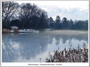 Winter im Schloss Berge in Gelsenkirchen Buer im Februar 2021
