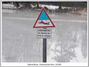 Winter im Schloss Berge in Gelsenkirchen Buer im Februar 2021