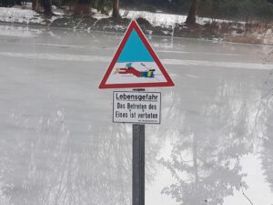 Winter im Schloss Berge in Gelsenkirchen Buer im Februar 2021