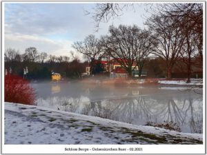 Winter im Schloss Berge in Gelsenkirchen Buer im Februar 2021