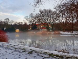 Winter im Schloss Berge in Gelsenkirchen Buer im Februar 2021