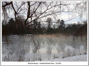 Winter im Schloss Berge in Gelsenkirchen Buer im Februar 2021