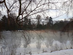 Winter im Schloss Berge in Gelsenkirchen Buer im Februar 2021