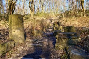 Die Halde Rheinelbe in Gelsenkirchen Ückendorf im März 2022