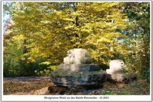 Skulpturen-Wald Halde Rheinelbe in Gelsenkirchen im Oktober 2021