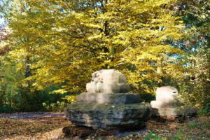 Skulpturen-Wald Halde Rheinelbe in Gelsenkirchen im Oktober 2021