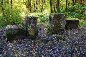 Skulpturen-Wald Halde Rheinelbe in Gelsenkirchen im Oktober 2021