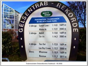 Trabrennbahn Gelsenkirchen Feldmark im März 2022