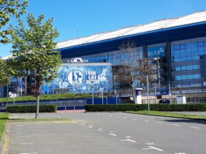 Die Veltins Arena - Die Heimat von Schalke 04 im April 2020