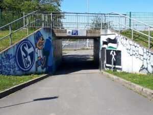Die Veltins Arena - Die Heimat von Schalke 04 im April 2020