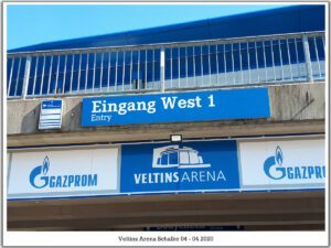 Die Veltins Arena - Die Heimat von Schalke 04 im April 2020