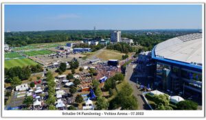 Die Veltins Arena - Die Heimat von Schalke 04 im Juli 2022