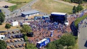Die Veltins Arena - Die Heimat von Schalke 04 im Juli 2022