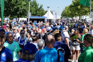 Die Veltins Arena - Die Heimat von Schalke 04 im Juli 2022