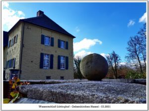 Wasserschloss Lüttinghof in Gelsenkirchen Hassel im März 2021