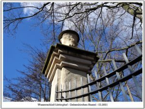 Wasserschloss Lüttinghof in Gelsenkirchen Hassel im März 2021