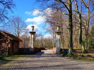 Wasserschloss Lüttinghof in Gelsenkirchen Hassel im März 2021