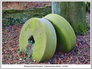 Wasserschloss Lüttinghof in Gelsenkirchen Hassel im März 2021
