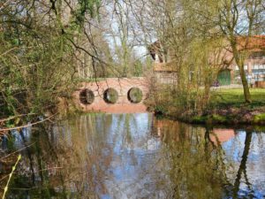 Wasserschloss Lüttinghof in Gelsenkirchen Hassel im März 2021